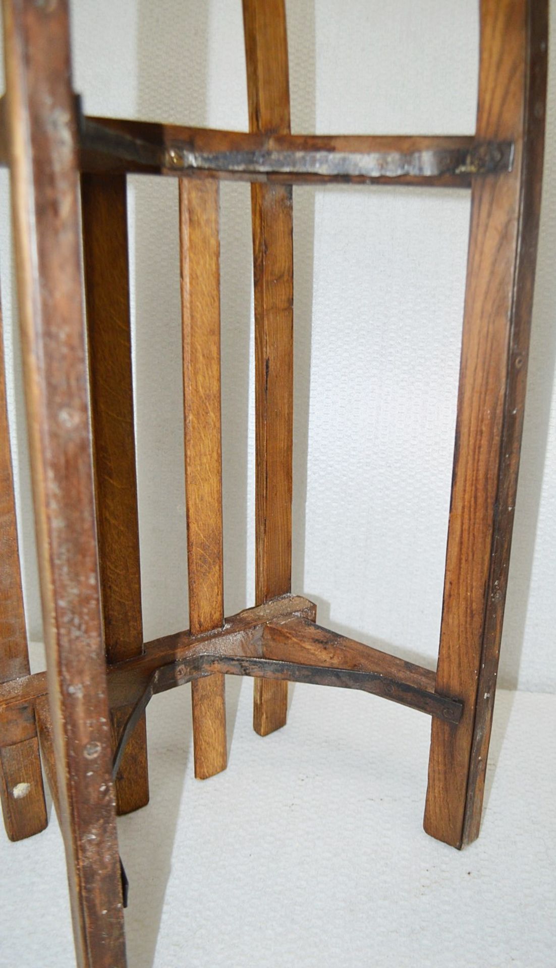 1 x Vintage Wooden Sledge - Ex-Display Piece - Dimensions: H26 x W100 x D36cm - Ref: HAR210 GIT - - Image 4 of 5