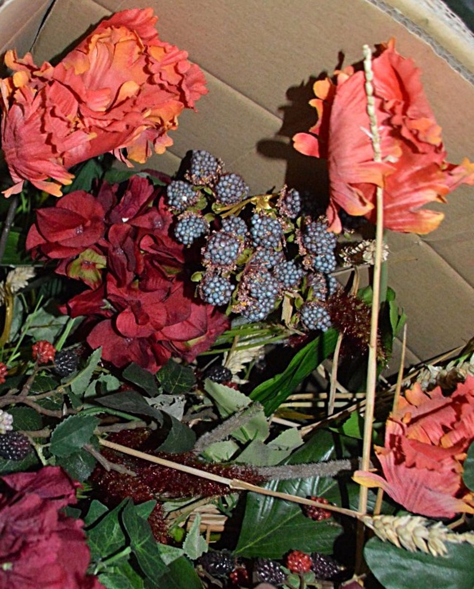 Large Box Of Artificial Wild Flowers and Dried Wheat From High Profile Window / Shop Displays - Image 6 of 7