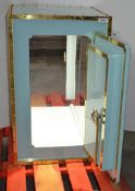 1 x Illuminated Bank Vault Safe-style Mirrored Retail Shop Display Box In Tiffany Blue - Dimensions:
