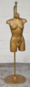 1 x Mannequin With An Aged Gold Finish - 170cm Tall - Ref: MHB162 - CL670 - Location: Altrincham