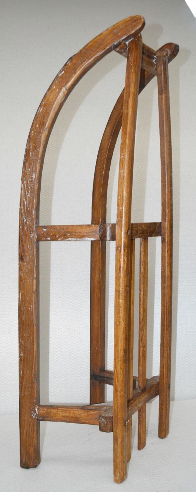 1 x Vintage Wooden Sledge - Ex-Display Piece - Dimensions: H26 x W100 x D36cm - Ref: HAR210 GIT - - Image 2 of 5