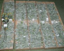 5 x Boxes Of Artificial Chrysanthemum Leaves - Approx 120 Pieces For Commercial Displays Etc