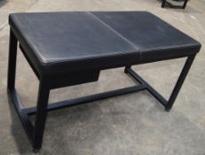 1 x Leather Upholstered Seating Bench - Dimensions: H49 x W93 x D47cm - Ref: MHB164 - CL670 -
