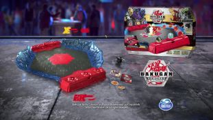 1 x Twin Bakugan Toy Set - Bakugan 6058341 - Battle League Coliseum, Deluxe Game Board with