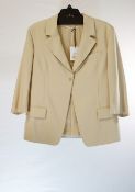 1 x Agnona Beige Jacket - Size: 20 - Material: 98% Cotton, 2% Nylon, 2% Elastane. Lining 85%