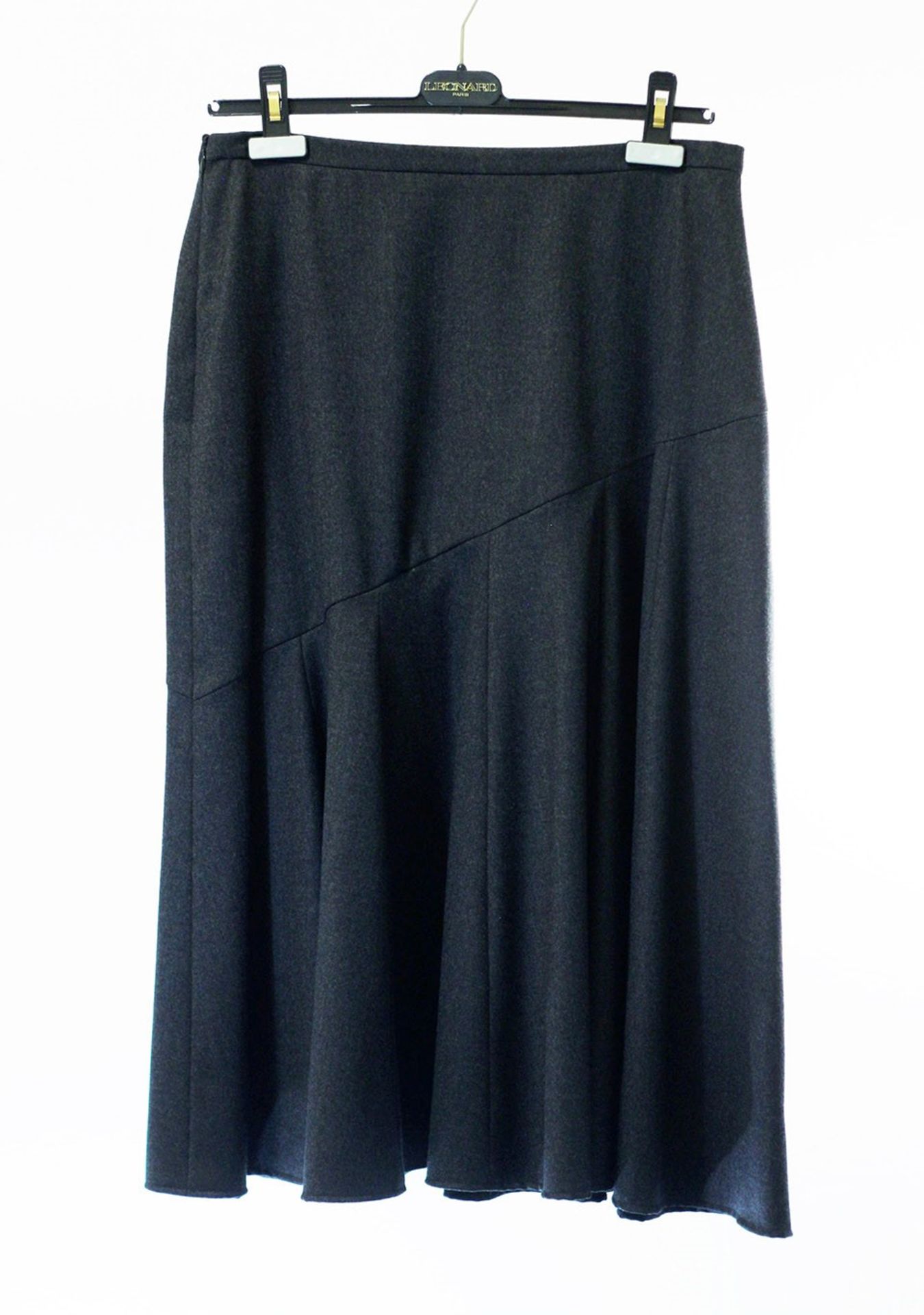 1 x Anne Belin Dark Grey Skirt - Size: 18 - Material: 100% Wool - From a High End Clothing