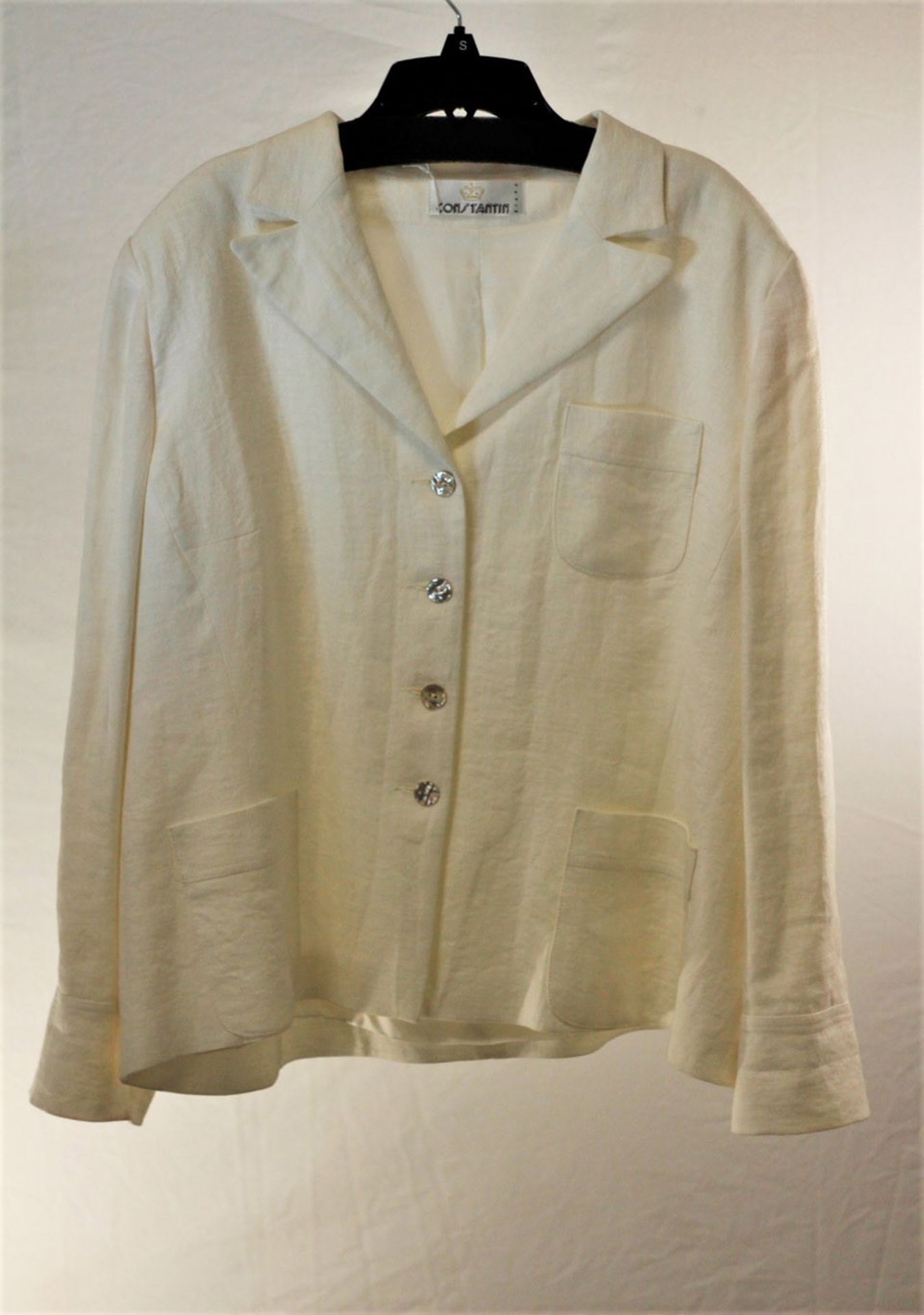 1 x Constantin Paris Cream Jacket - Size: 24 - Material: 100% Linen - From a High End Clothing