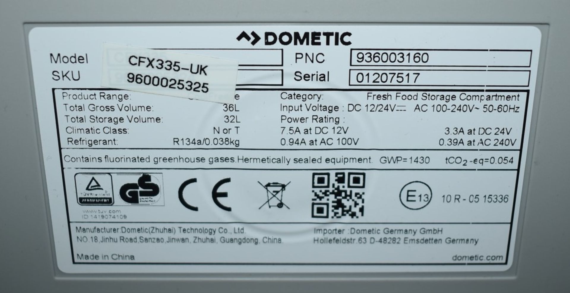 1 x Dometic CFX3 35 Portable 32l Compressor Cooler and Freezer - Features Bluetooth and WiFi - Image 3 of 5