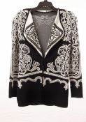 1 x Balmain Black White Jacket - Size: 18 - Material: 88% viscose, 10% Polyester, 2% Nylon - From