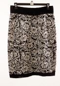 1 x Balmain Black Skirt - Size: L - Material: 100% Viscose - From a High End Clothing Boutique In