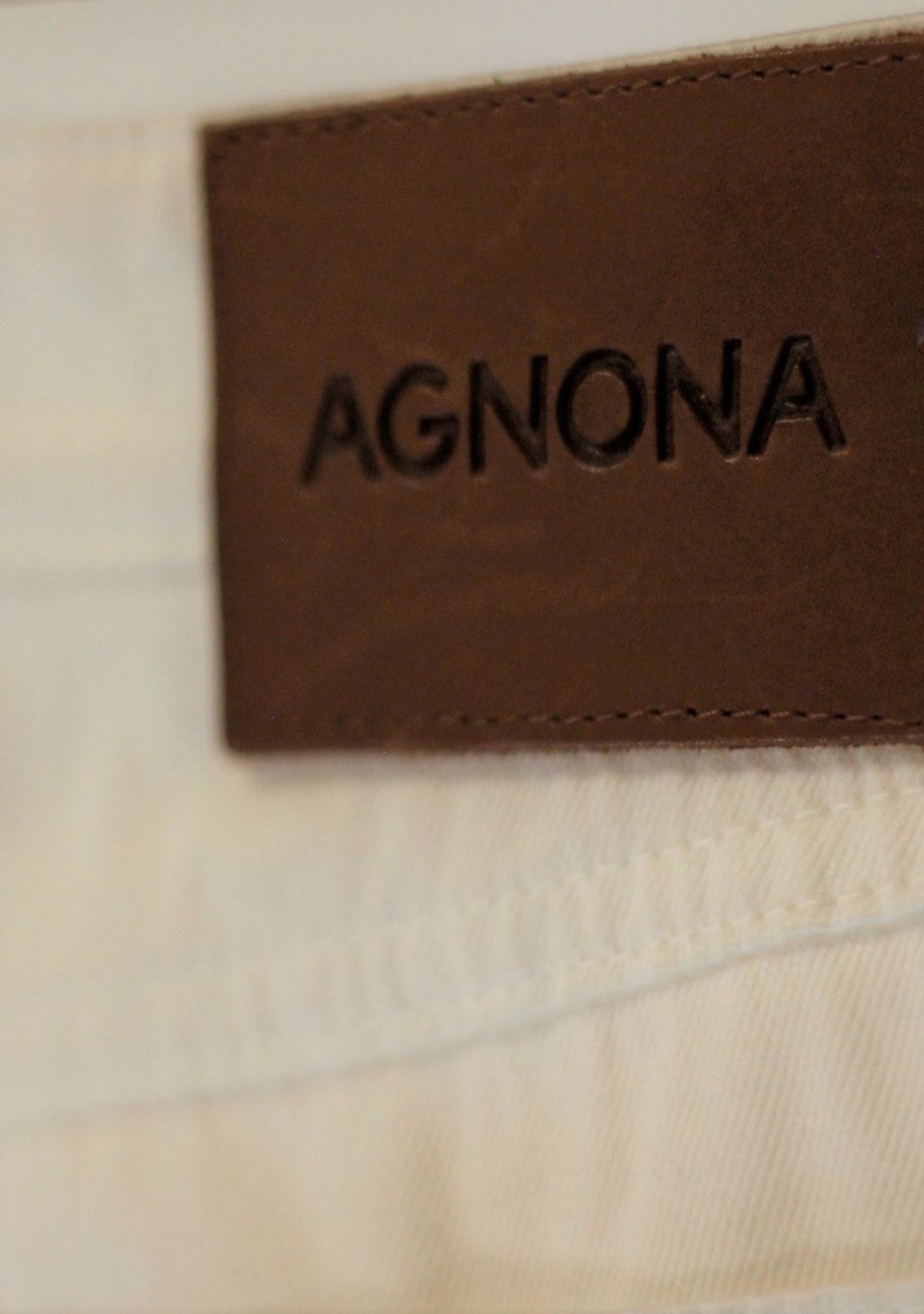 1 x Agnona Cream Jeans - Size: 14 - Material: 98% Cotton, 2% Elastane. Lining 100% Cotton - From a - Image 4 of 6