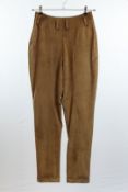 1 x Boutique Le Duc Fawn Brown Trousers - Size: 12 - Material: Natural Suede - From a High End