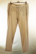 1 x Fabiana Filippi Cool Beige Slacks - Size: 14 - Material: Marino Wool - From a High End