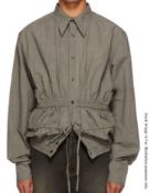 1 x Men's Genuine Chin Menswear Intl. Long Sleeve Khaki Shirt - Size (EU/UK): L/L - RRP £360