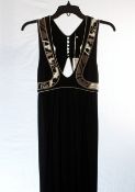 1 x Leonard Paris Black Dress - Size: 10 - Material: 100% Silk - From a High End Clothing Boutique