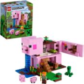 1 x Lego 21170 Minecraft The Pig House Building Set 21170 - Brand New - CL987 - Ref: HRX123  -