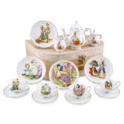 1 x Beatrix Potter Porcelain Children's Tea Set In Basket - Brand New Original RRP £100.00 - CL987 -