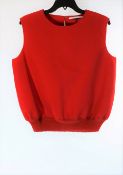 1 x Agnona Red Vest - Size: 18 - Material: 50% Cotton, 28% Mohair, 18% Silk, 4% Wool. Details 55%