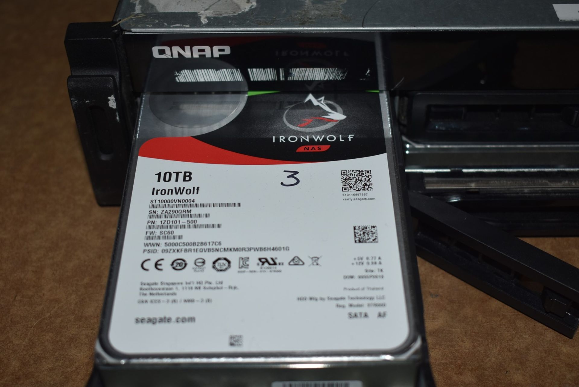 1 x QNAP Network Attached Storage Unit - Model TS-879U-RP - Includes 3 x Ironwolf 10tb Hard Drives - Image 2 of 11