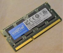 8GB x Crucial Memory - Suitable For Laptops or Intel Nucs - 1600Mhz DD3L Low Voltage 1.35v - Type