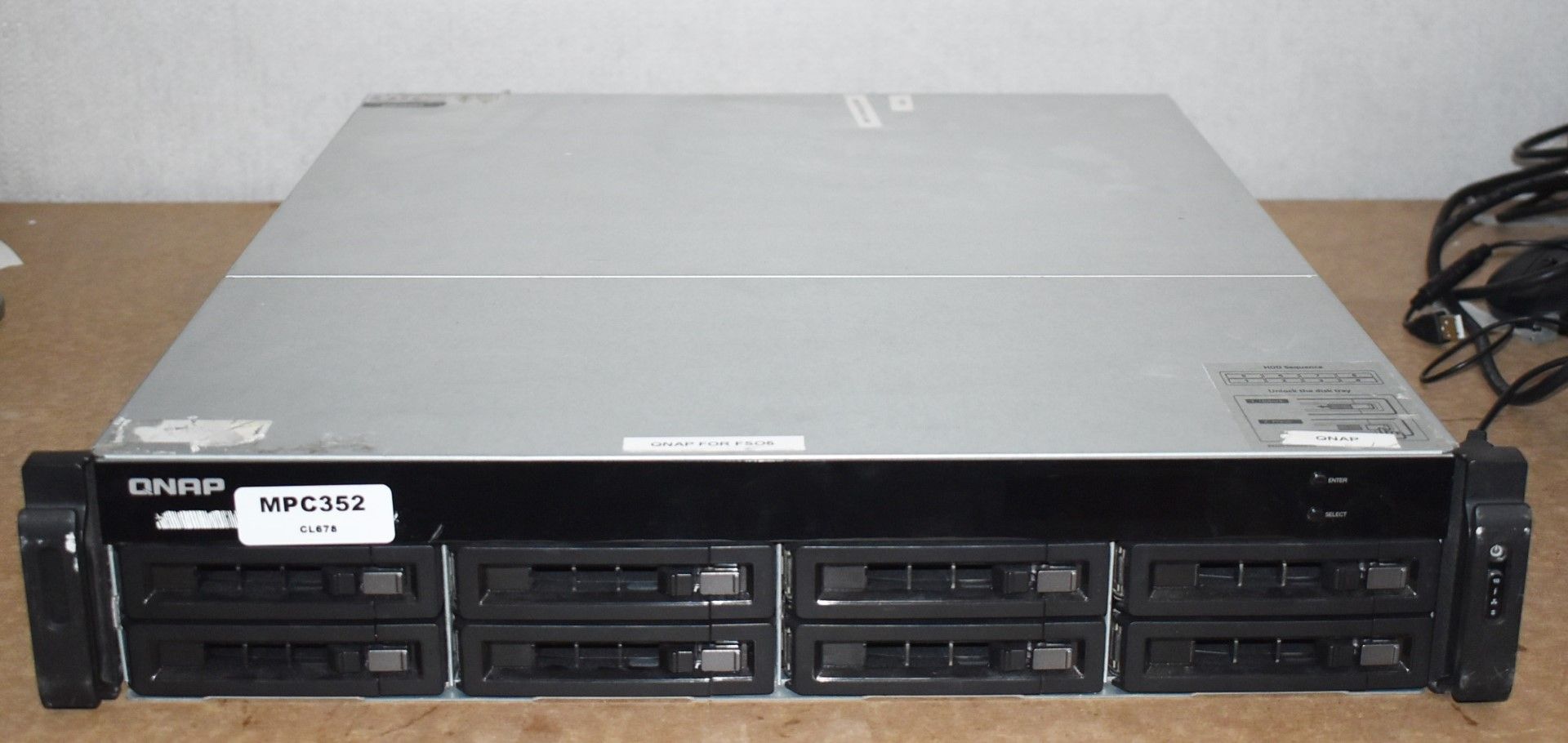 1 x QNAP Network Attached Storage Unit - Model TS-879U-RP - Includes 3 x Ironwolf 10tb Hard Drives