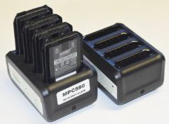 5 x Symbol Motorola MC40 Scanner Batteries With 2 x Charging Docks - PN: 82-160955-01 - Ref: