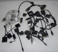 34 x Various Monitor Connection Adaptors - HDMI, Type C, Display Port and More - Ref: MPC672 CA -