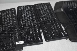 5  x Various Computer Keyboards - Brands Include Microsoft, Dell and Logitech - CL011 - Ref MPC657