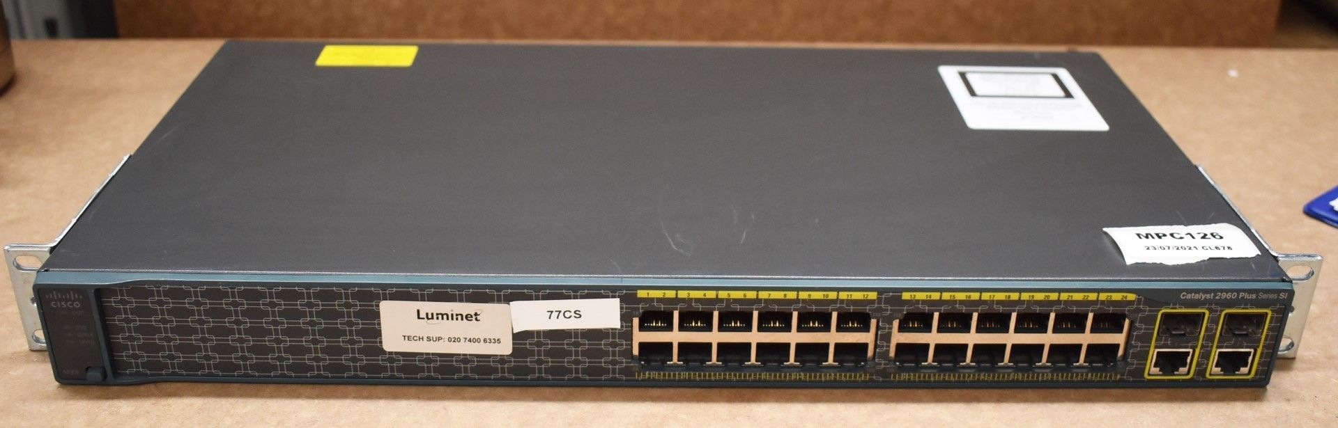 1 x Cisco Catalyst 24 Port Ethernet Switch - Model WS-2960+24TC-S V01 - Includes Power Cable - - Image 2 of 6