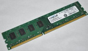 1 x Crucial 8GB DDR3 Ram Module For Desktop Computers - 1 x 8GB Ram Module - 1600 MHz - Ref: