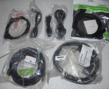 12 x Various Computer Cables - New and Unused - Features DP to DVI, S/FTP 10m Ethernet, Premium