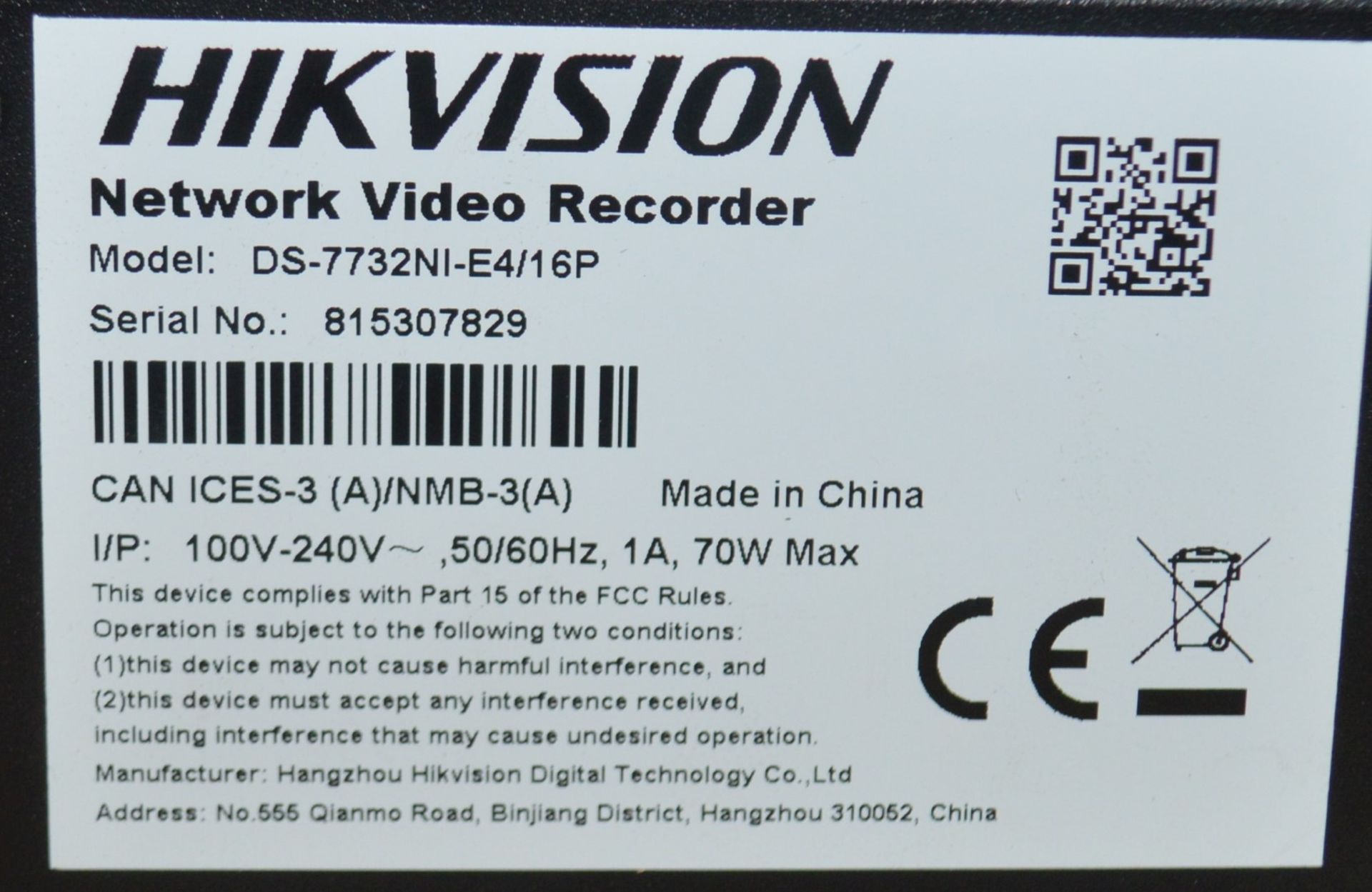1 x Hikvision Ds-7732NI-E4/16P Network Video Recorder With 32 Channels - RRP £499 - Includes Power - Image 5 of 5