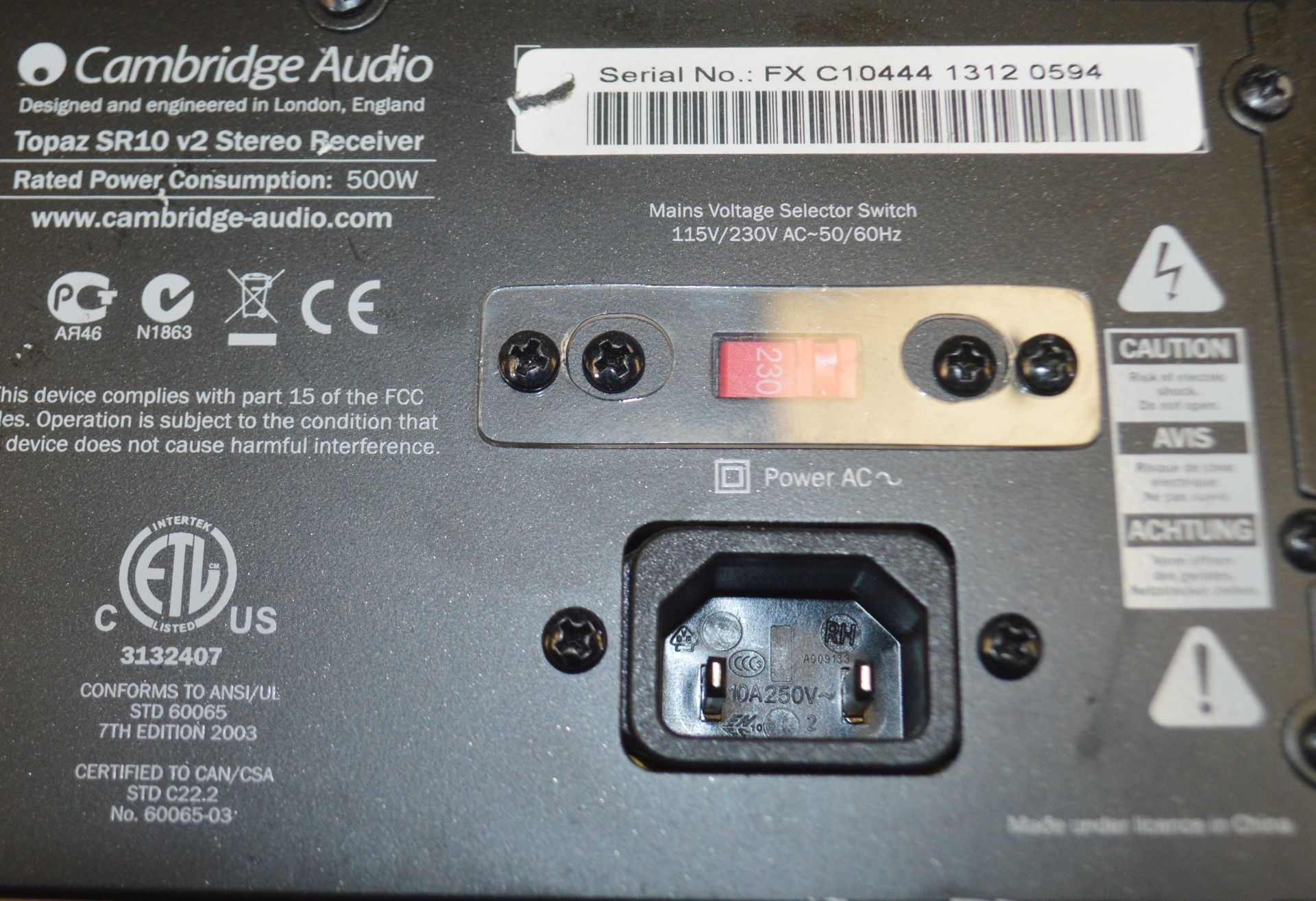 1 x Cambridge Audio Topaz SR10 V2 Integrated Amp/Receiver - RRP £1,300 - Recently Removed From A - Image 2 of 5