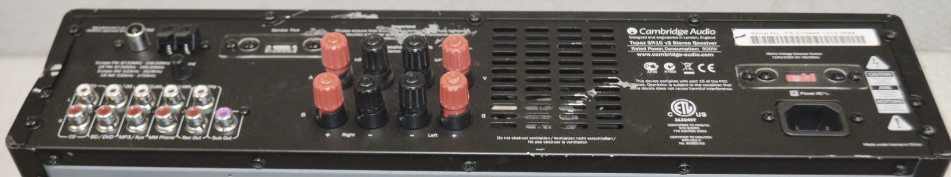 1 x Cambridge Audio Topaz SR10 V2 Integrated Amp/Receiver - RRP £1,300 - Recently Removed From A - Image 3 of 5