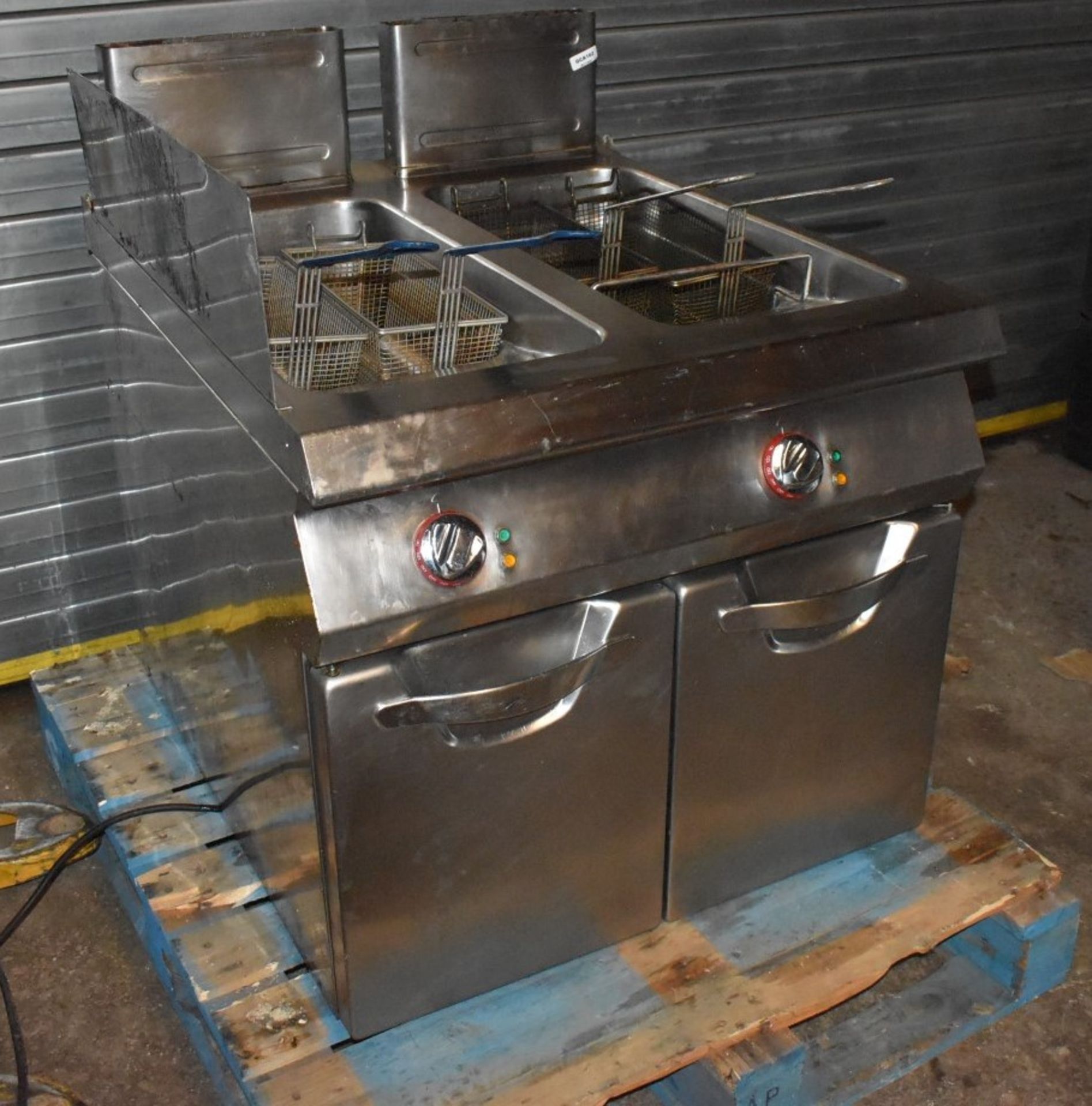 1 x Angelo Po Twin Tank Commercial Fryer - Includes Baskets - Removed From a Commercial Kitchen - Image 3 of 17