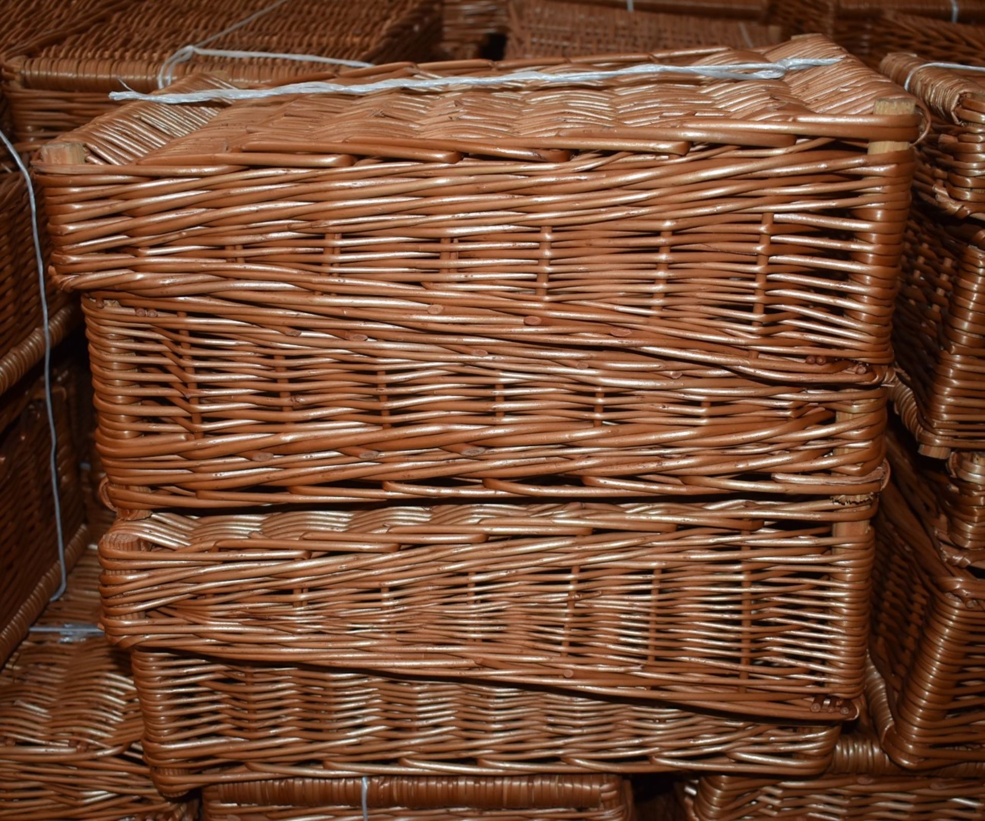 8 x Hand Woven Retail Display Sloping Wicker Baskets - Ideal For Presentation in Wide Range of - Image 5 of 10