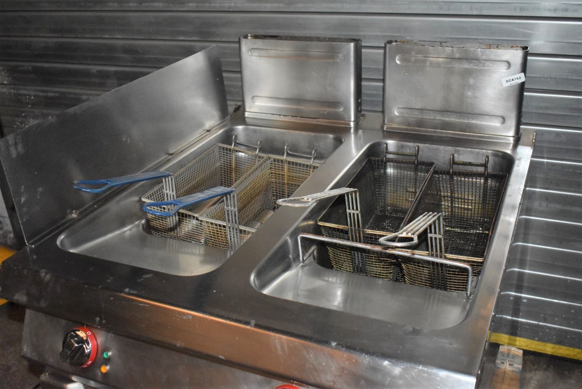 1 x Angelo Po Twin Tank Commercial Fryer - Includes Baskets - Removed From a Commercial Kitchen - Image 5 of 17