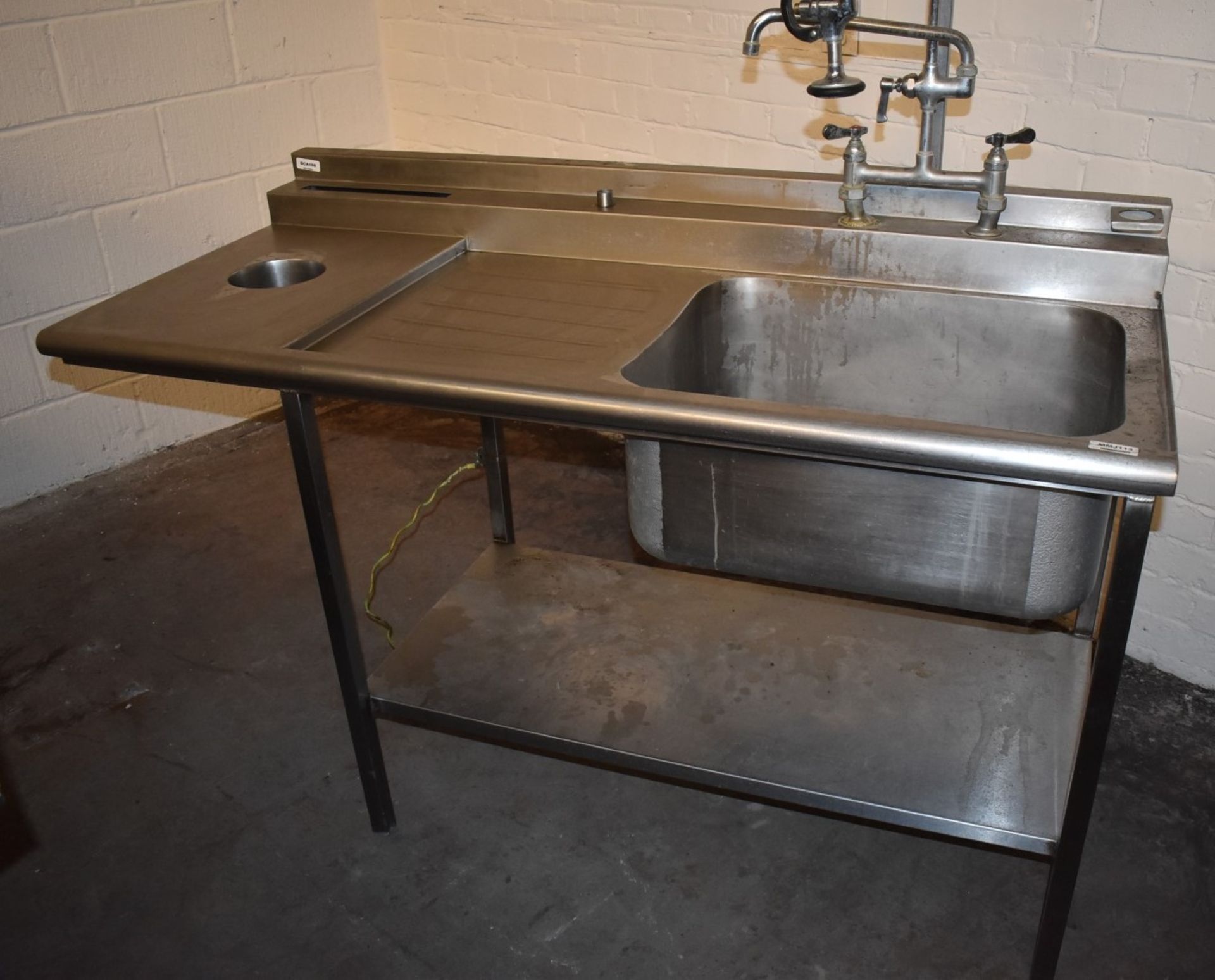 1 x Stainless Steel Single Bowl Sink Unit With Mixer Taps, Spray Hose Tap, Drainer and Bin Chute - Image 2 of 10