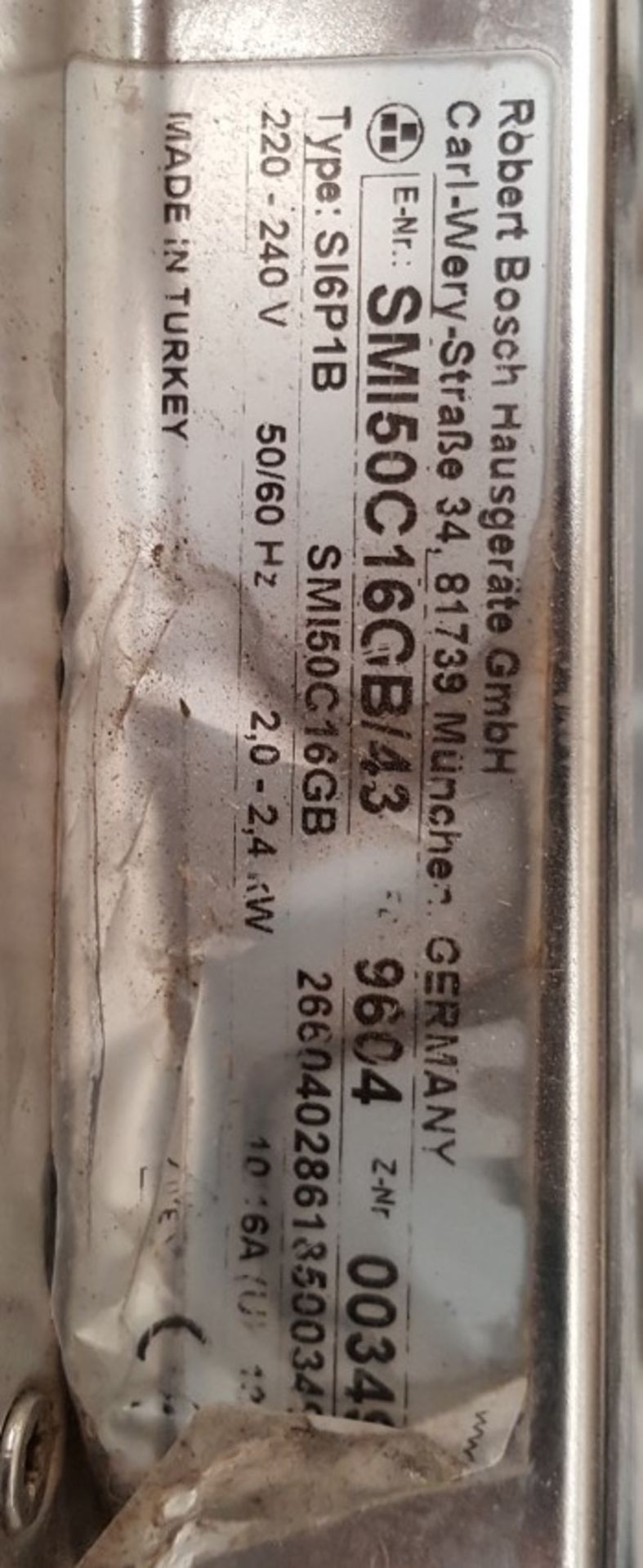 1 x Bosch SMI50C16GB Semi-Integrated Dishwasher, Black - Ref CBU35 - CL440 - NO VAT ON HAMMER  - - Image 5 of 8