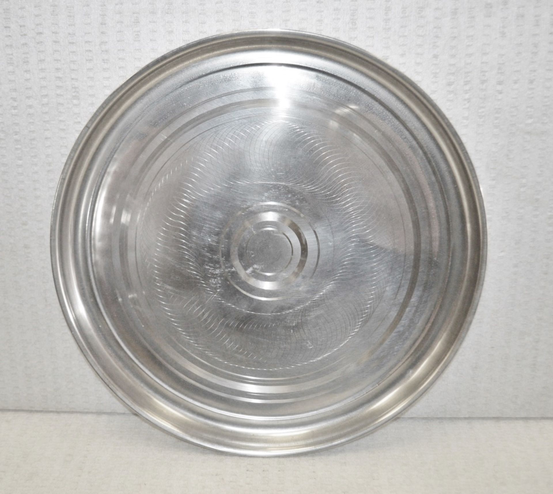 3 x Large Stainless Steel Silver Serving Trays - Dimensions: L45 x W45 cm - Recently Removed From - Image 2 of 3