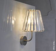 1 x LASVIT 'Glitters Ice' Luxury Clear Crystal Pleated Wall Sconce Lamp - Original RRP £1,468