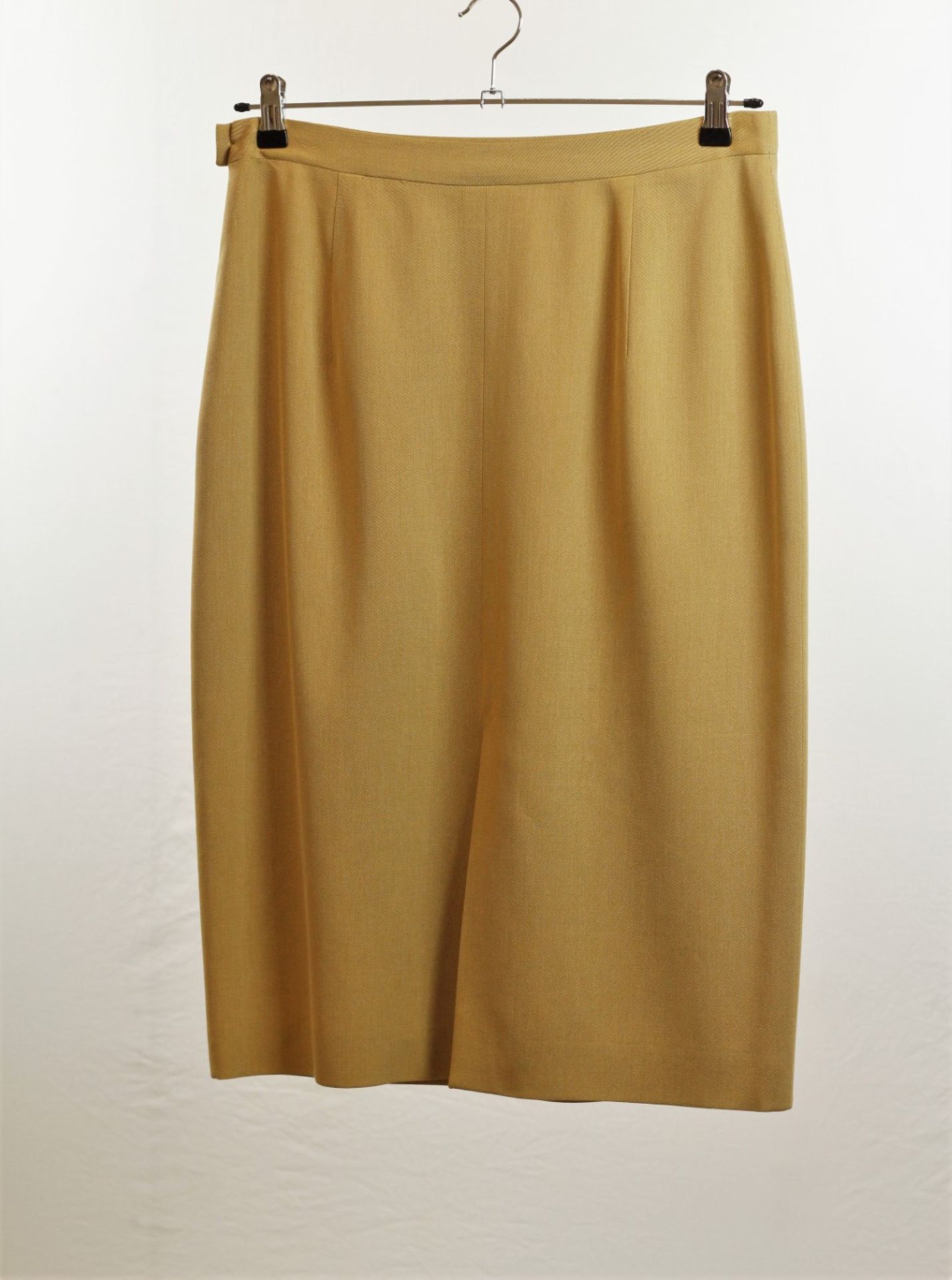 1 x Belvest Mustard Skirt - Size: 18 - Material: 75% Wool 25% Cotton. Lining 100% Rayon - From a - Image 7 of 7