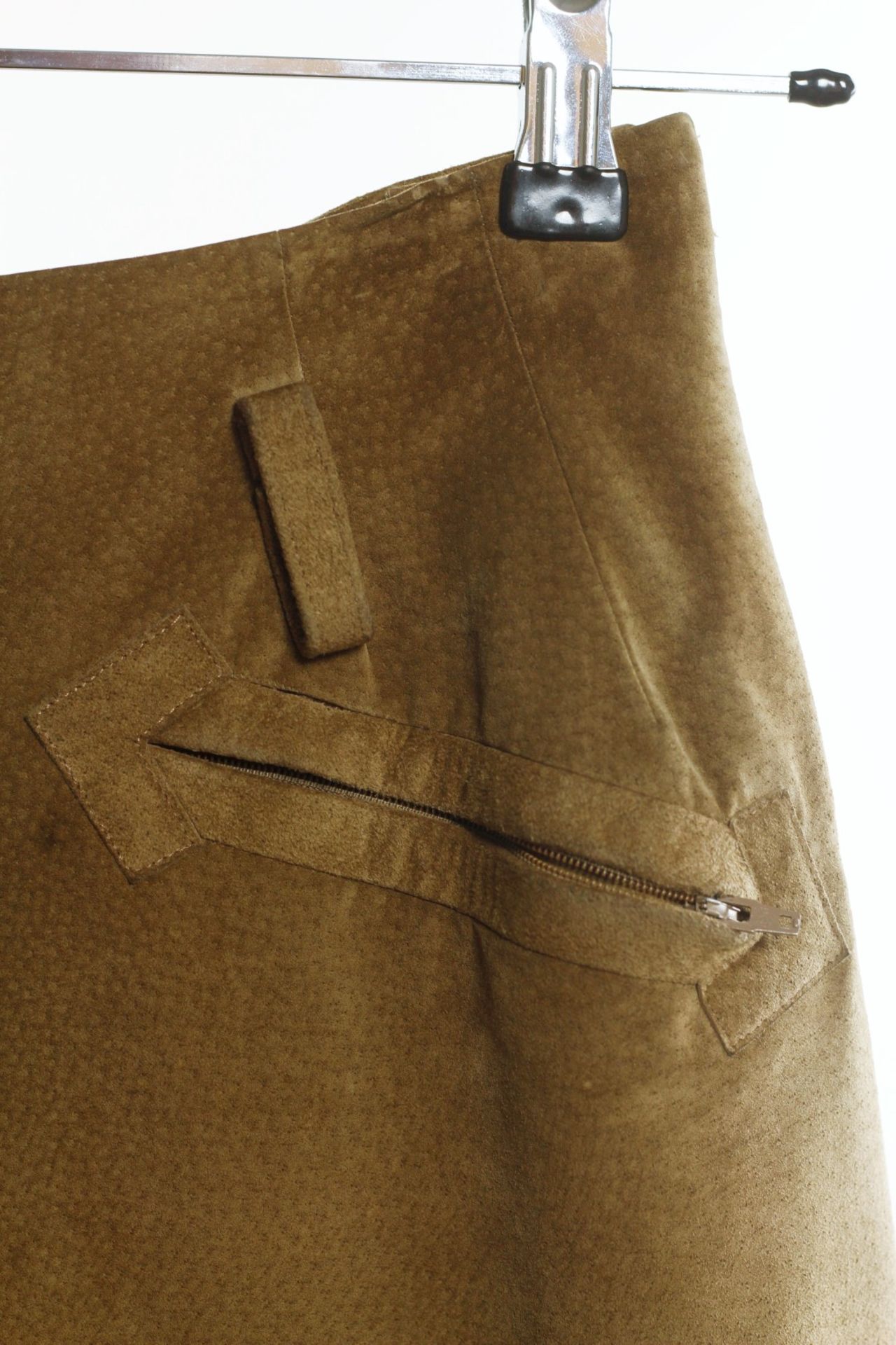 1 x Boutique Le Duc Fawn Brown Trousers - Size: 12 - Material: Natural Suede - From a High End - Image 9 of 13
