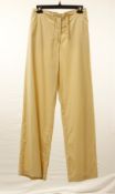 1 x Van Laack Cream Trousers - Size: 22 - Material: 100% Cotton - From a High End Clothing