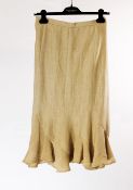 1 x Anne Belin Sand Skirt - Size: 26 - Material: 55% Linen, 30% viscose, 15% WV - From a High End