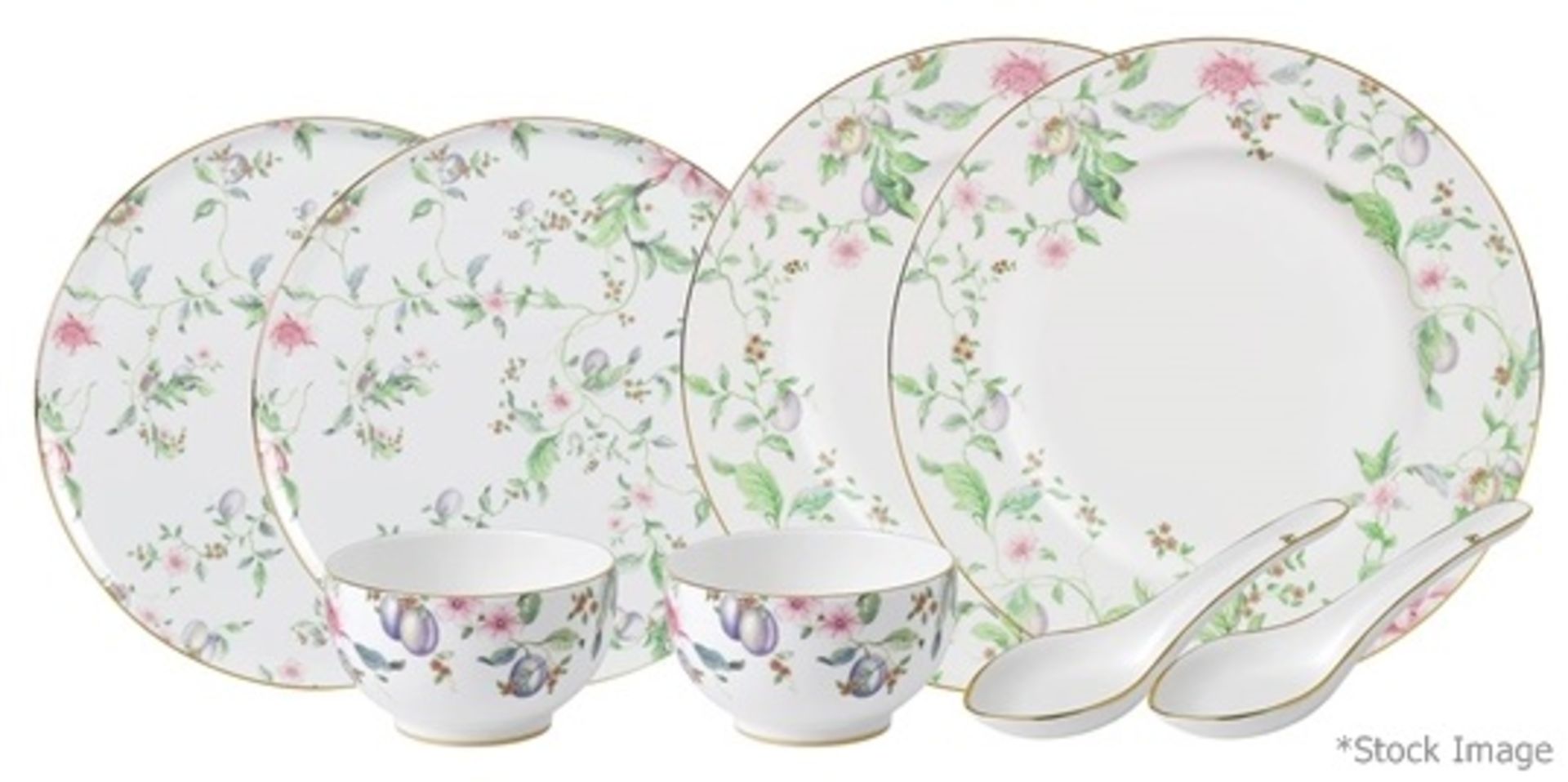 1 x WEDGWOOD Sweet Plum 8-Piece Dining Set - Original Price £275.00 - Unused Boxed Stock - Ref: