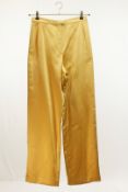 1 x Boutique Le Duc Gold Trousers , Slacks - Size: No size - Material: Silk ??? - From a High End