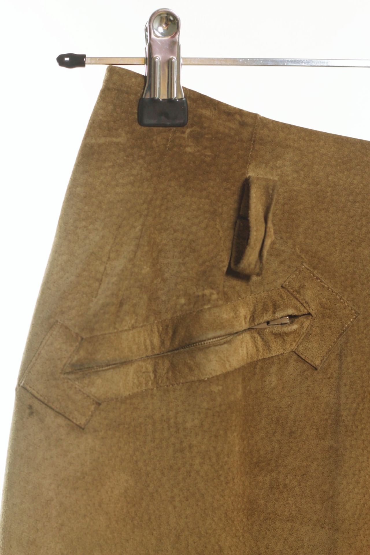 1 x Boutique Le Duc Fawn Brown Trousers - Size: 12 - Material: Natural Suede - From a High End - Image 2 of 13