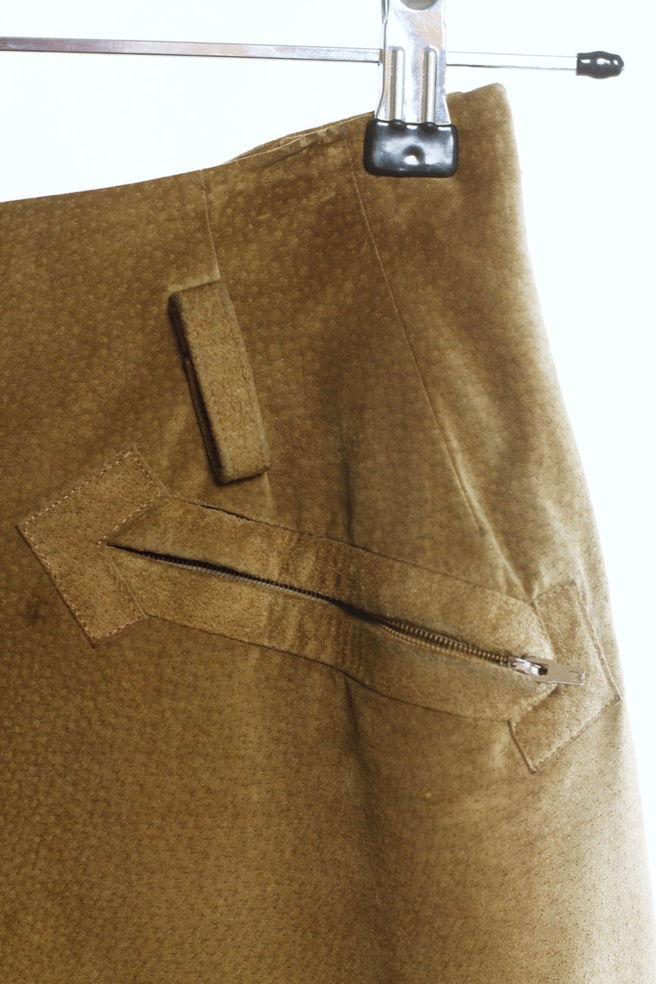 1 x Boutique Le Duc Fawn Brown Trousers - Size: 12 - Material: Natural Suede - From a High End - Image 11 of 13