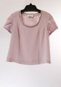 1 x Anne Belin Dusty Rose Top - Size: 16 - Material: 100% Polyester - From a High End Clothing